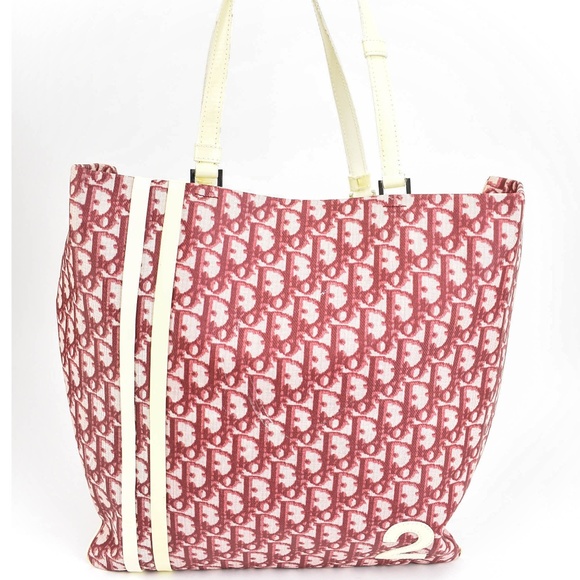Dior Handbags - DIOR Trotter 2: Red Logo & Leather Shoulder Bag Q